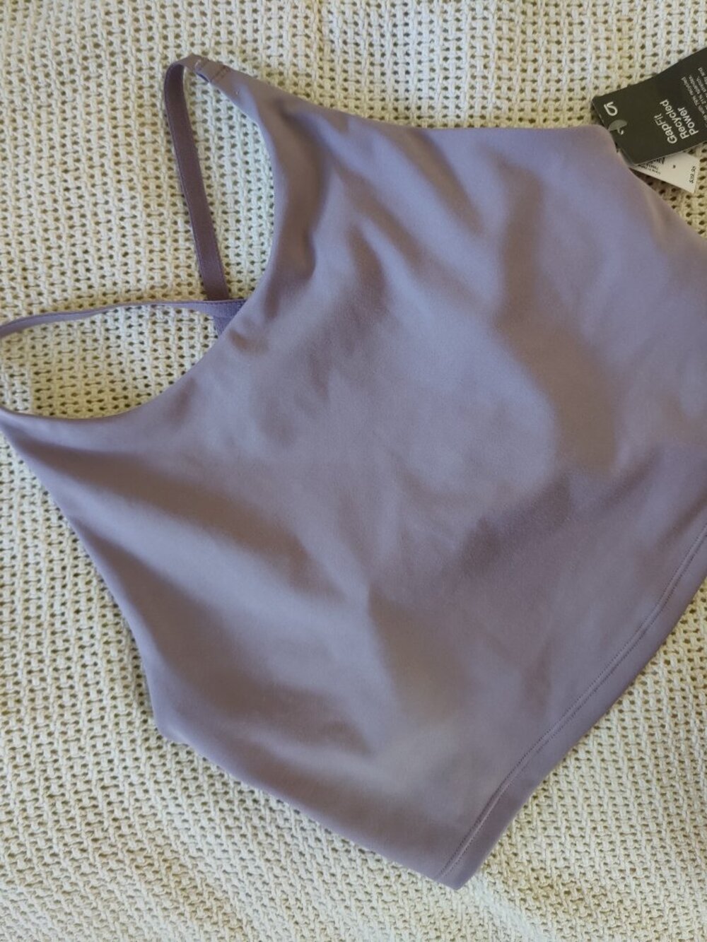 GapFit Sports Bra Cropped Top Recycled Power Low Support Size Medium